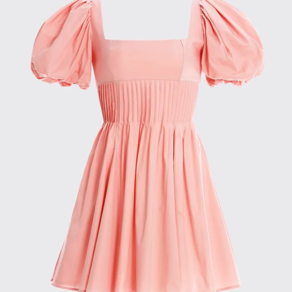 AGUA BY AGUA BENDITA Caramelo Puff-Sleeve Dress